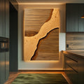 Wood Rift Wall Art – Handcrafted USA Canvas