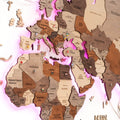 Carte du monde en bois LED 3D 3.0 Multicolore