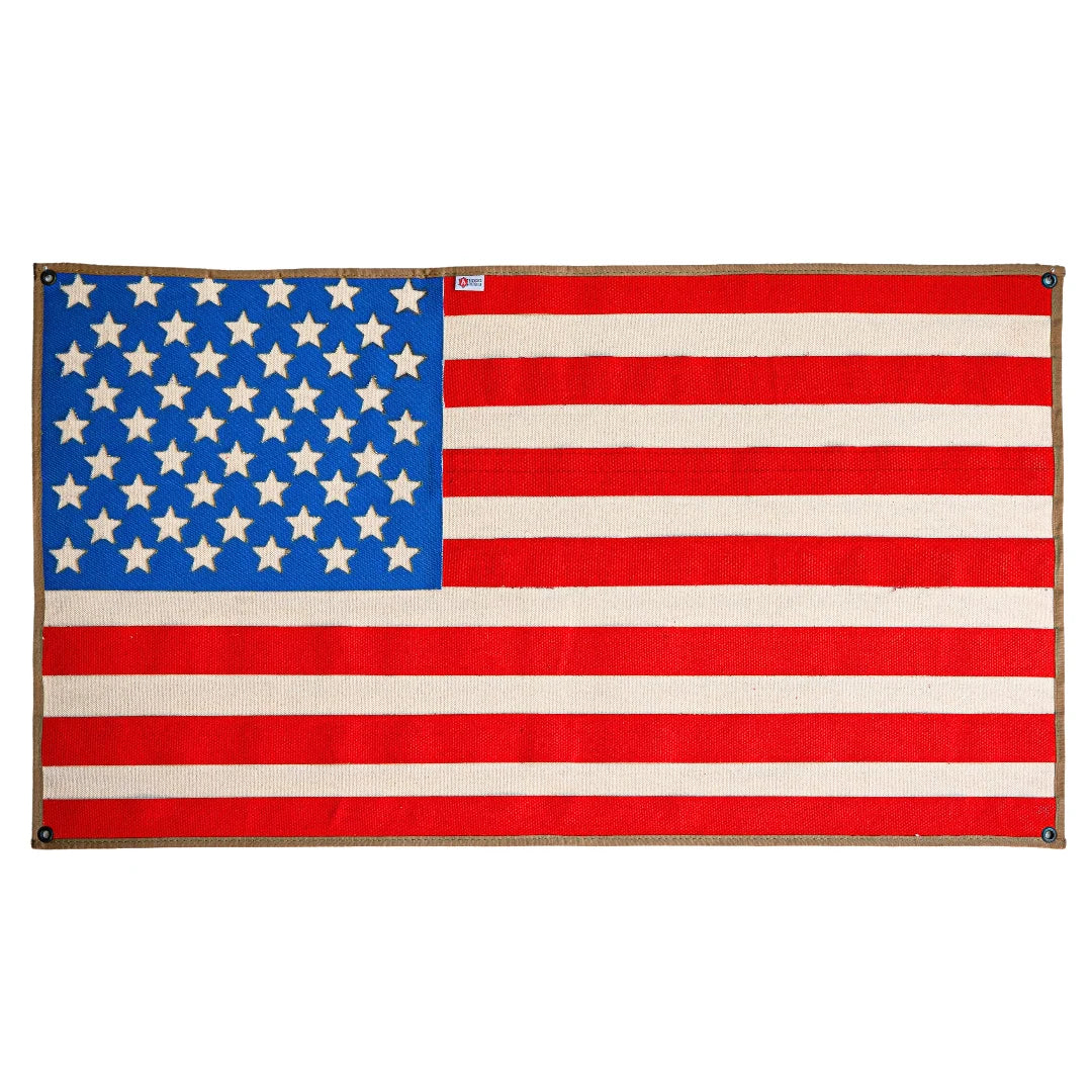 American Flag Wall Art – Handmade from Real Fire Hose
